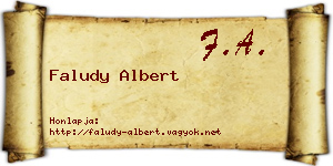 Faludy Albert névjegykártya